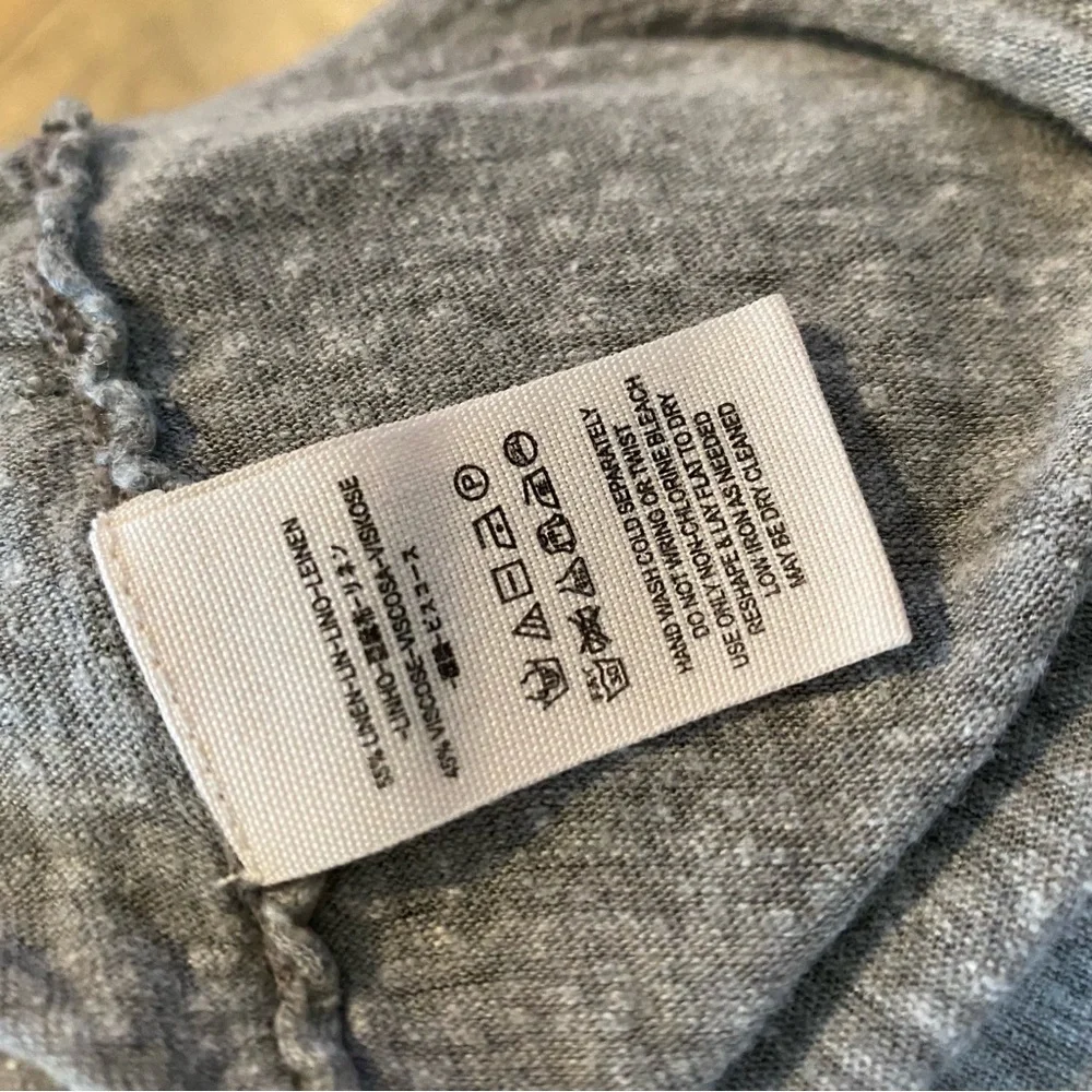 we the free/free people june cutout linen blend tee in grey - Picture 5 of 5